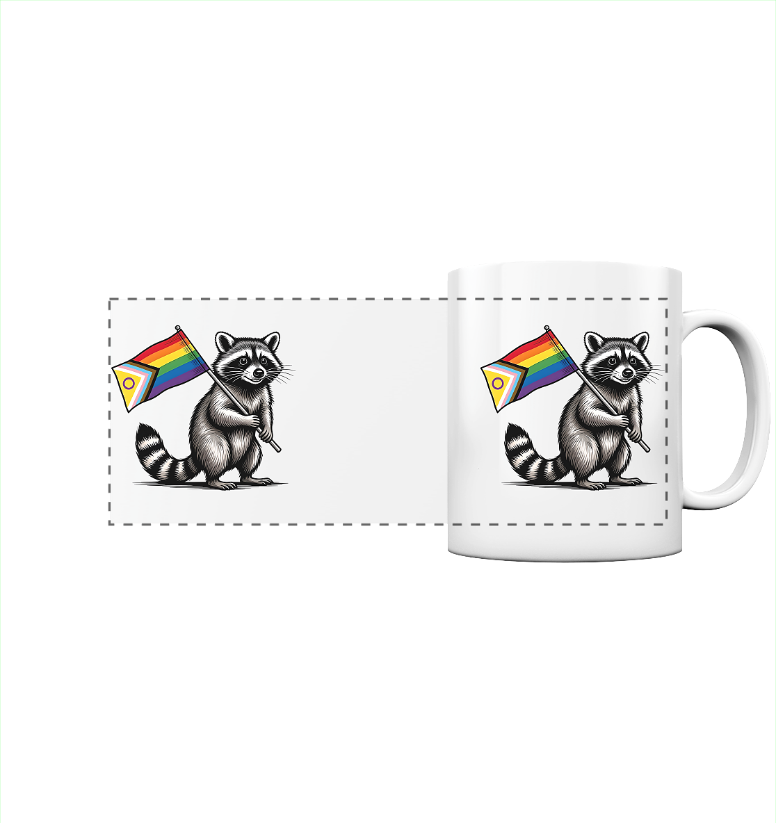 Raccoon Pride - Panorama-Tasse