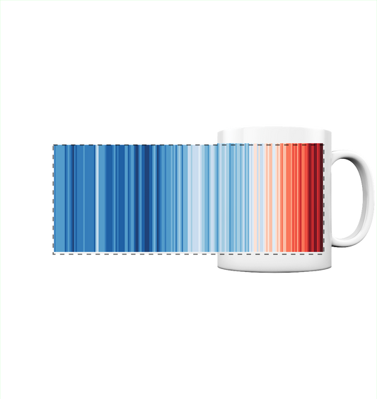 #ShowYourStripes - Panorama-Tasse